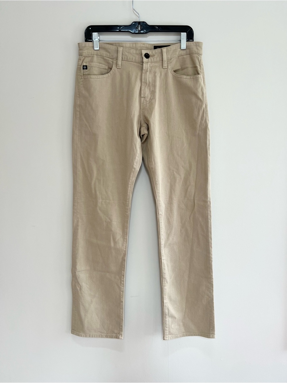 AG Adriano Goldschmied Protégé Classic Straight Leg Twill Linen Pant Khaki 30x32 - Picture 2 of 12